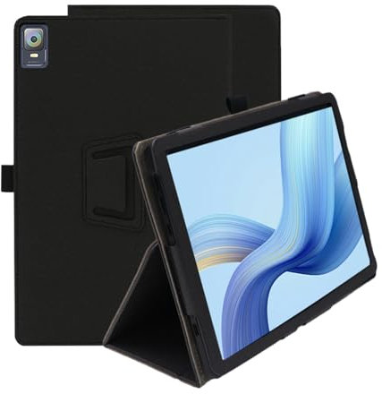 INSOLKIDON Compatible with XPPen Magic Drawing 12.2-INCH Tablet case, Full Coverage Ultra Slim PU leather Cover Case folding Stand Cover Protective Tablet Cover with Hand Strap Magnet (Black)