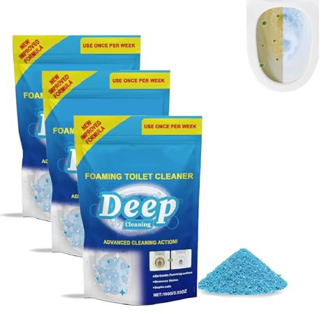 3 limpiadores de inodoro espumosos, polvo milagroso autoactivable, potente limpiador de inodoro espumoso para limpieza profunda