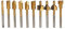 Punte for fresa for legno Fresatura for fresa for legno Dremel Set di utensili rotanti 1/8quot;Punte for frese for carpenteria con gambo da 3 mm Testa for lucidatura abrasiva(Wood Router Bit B)