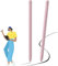 2 penne di ricambio per Samsung Galaxy Tab S6 Lite (EJ-PP610) - per Galaxy Tab S6 Lite (panno rosa)