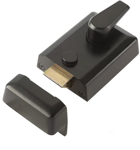 Durable 90mm Black Standard Night Latches for Secure Home Access - Bolt Latch