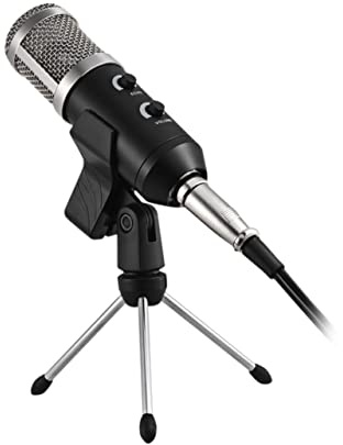 Toyvian Condenser Microphones Professional Recording Condenser Mic Broadcasting and Webcast Mic Foam Insert and Standard Screw Adapter