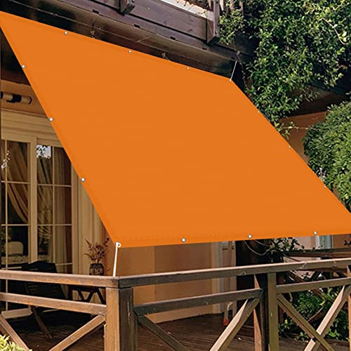Waterproof 2x2.5m Shade Sail UV Protection Tarp with Grommets for Garden Patio & Balcony Sunshade Canopy Outdoor Awning Orange Color