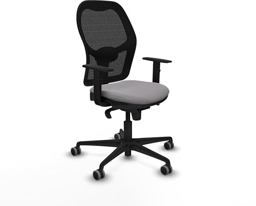 Piqueras y Crespo Ergonomischer Bürostuhl für Computer mit fester Rückenlehne, 1D-Arme, Lendenwirbelstütze 1D, Synchronmechanik 5 Positionen, 120 kg, 8 Stunden Verwendung, attraktive Farbe