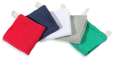 Mehrzweckbaby Waschlappen 5pcs Square Handtuch Neugeborene Zahne Bib Wiederverwendbare Wäsche Tücher Unisex Für Jungen Mädchen Wiederverwendbare Babytücher