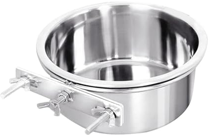 Coop Cups – Boll Food | Zwinger-Wasser | zum Aufhängen am Käfig | Hundefutter aus Edelstahl mit Halterung | Wasserschale in Kiste mit Halterung, Coop Käfig