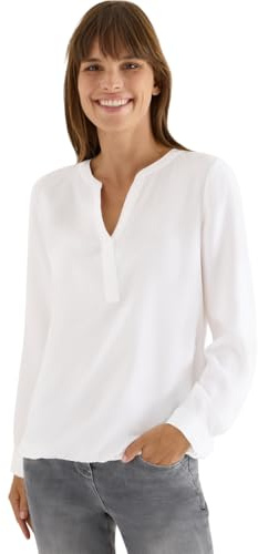 CECIL Bluse in Unifarbe White L