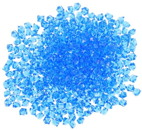TOGEVAL Künstliche Acryl Eiswürfel Dekorative Simulations Eiswürfel 450 Stück mit Hohem Simulationseffekt Leicht Nicht Verformbar für Tischdekoration und Fotorequisiten