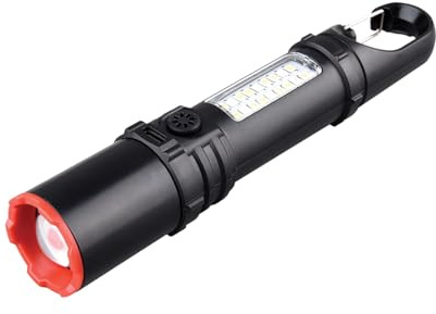 Tragbare, wiederaufladbare Notlampe – Anti-Blackout-Funktion – 500LM, 3 Helligkeitsstufen, 5000K Weißlicht, 2 Li-Ion-Akkus (1200mAh) im Lieferumfang enthalten, USB-C-Ladeanschluss, tragbar und dimmbar