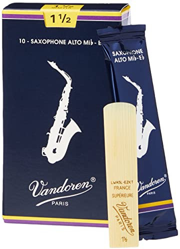 Vandoren Traditional Alto saxophone reeds, box of 10 - Strength 1,5
