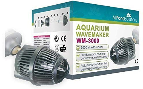 AllPondSolutions Aquarium Marine Wave Maker Fish Tank Powerhead Circulation Pump 3000L/H - Powerful Clip on Glass Suction Attachment