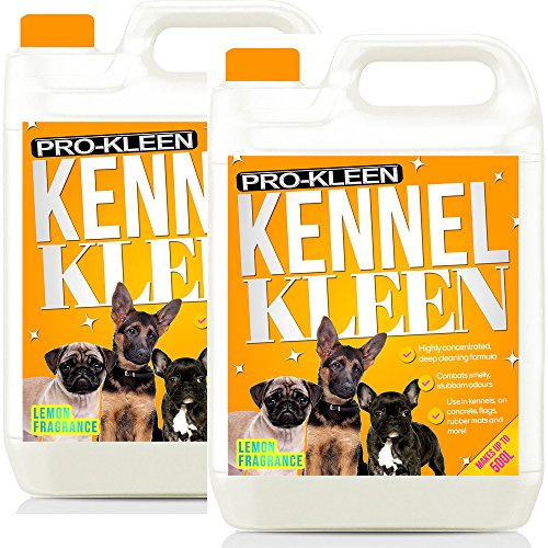 Pro-Kleen Kennel Disinfectant, Cleaner & Deodoriser (Lemon Fragrance) - 10L Pack - Kills 99.9% of Bacteria and Removes Nasty Urine Pet Odours - Suitable for Kennels, Hutches & More