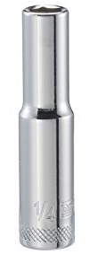 DEWALT DWMT86043OSP 6 Point 1/4'' Drive Deep Socket 1/4'' SAE