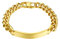PROSTEEL ID Panzerkette Armband 18k vergoldet Identarmband Armkette Armreif 10mm breit Schildarmband Herren Partnerarmband Freundschaft Schmuck(gold)