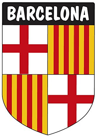 Artimagen FC Barcelona Wappen Sticker, 40 x 60 mm, Vinyl, Blau und Rot, für Kunststoff, Glas, Metall, Wand