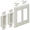 iMBAPrice 2-Gang Brushed Wall Plate - Decora Style Cable Pass Through Insert for Wires Wall Socket Plug Port/HDTV/HDMI/Home Theater Systems and More - White