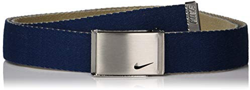 Nike Damen Reversible Single Web Gürtel, College Navy/Tan, Einheitsgröße