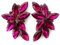 Pendientes largos grandes mujer bisutería alta gama cristales de colores espectaculares fiesta boda, fucsia