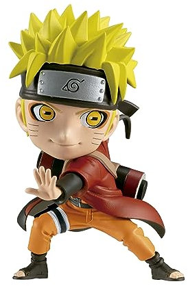 BANDAI VE63383 Shippuden Chibi Masters 8 cm Anime Uzumaki Kawaii Naruto Figura, colori multipli