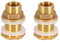 LongZYU 2 Conectores de Tanque de Agua de Latón de 1/2 Pulgadas - Unión Roscada para Rainwater Tanks, Bañera, Piscina, Grifo - Accesorio de 1/2 para Accesorios
