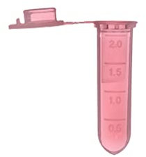 MUHWA Mikrozentrifugenröhrchen, 2 ml, 500 Stück abgestufte Mikro-Reagenzgläser mit Schnappverschluss, abgerundeter Mikrorohrprobenfläschchen für Labor (rot)