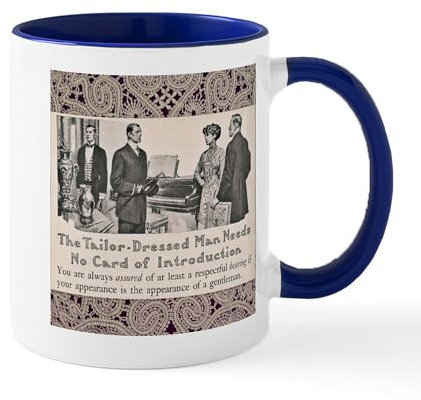 CafePress Edwardian Tailor Ad Mug 11 oz (325 ml) Ceramic Coffee Mug