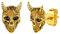 FaithHeart goldener Baphomet Ohrstecker für Herren Jungen Piercing Ohrring Punk Hip pop Ziegenkopf Ohrstecker für Freunden Eheamnn Papa