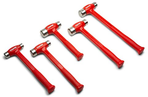 Capri Tools, 5-Piece Dual Steel Faced Dead Blow Hammer Set, Made in USA, 13.0 pounds, Red