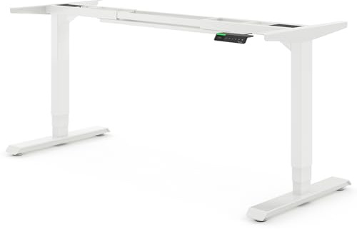 Ergotopia® Desktopia Pro X Höhenverstellbarer Schreibtisch Gestell elektrisch höhenverstellbares Tischgestell mit OLED Display passend für alle gängigen Tischplatten - 7 Jahre Garantie