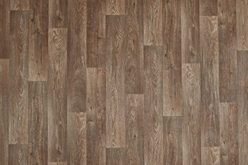 misento PVC Bodenbelag Stabparkett braun Holzoptik Boden Fußboden mit Gesamtdicke von 2,8mm und Nutzschicht 0,2mm 200 x 300 cm
