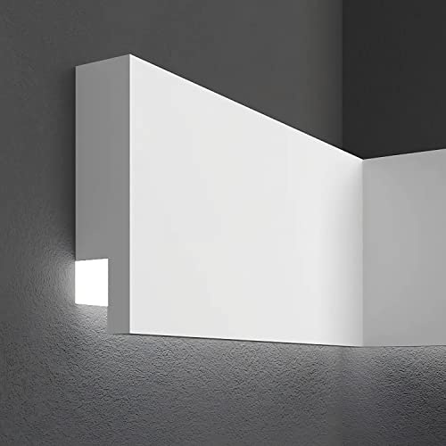 PROVISTON | Fassadenprofil | Polystyrol | 30 x 110 x 2000 mm | Weiß | Stuckleiste | Außenstuck