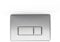 Flush Plate for in Wall Cistern | ABS Plastic | Dual Flush | Rectangle Button | 820mm Chrome
