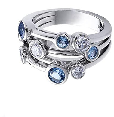 Bysonglezai Ringe Damen Ring Frauen Geschenk Herren Beliebte Bunte Zirkonia Zarte Frauen Ring Geometrische Tanzparty Ringe 9 Ajz1495Xs