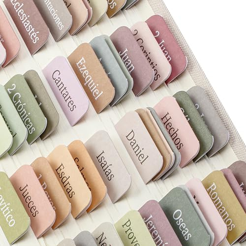 Mr. Pen - Pestañas de la Biblia en español, 75 unidades, tema boho | Pestañas laminadas de la Biblia para mujeres y hombres