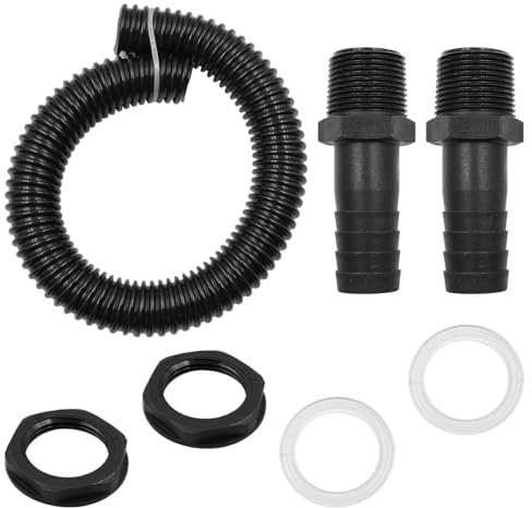 ANCLLO Regentonnen-Verbindungsset, 25-mm-Fallrohr, Regentonnen-Verbindungsset zum Verbinden von 2 Regentonnen, Regentonnen, Wassertanks miteinander