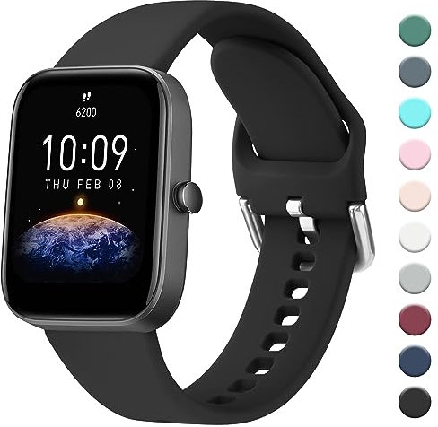 Tobfit Correa para Amazfit Bip 3 Correa/Bip U Pro/Bip 3 Pro/Bip U/Bip Lite/Bip S/Bip S Lite, Correas de Silicona Nueva de 20mm,Pulseras de Repuesto Ajustable para Amazfit GTS 2 Mini/GTS 4 Mini
