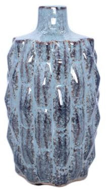 Vase Livan Blumenvase Tischvase aus Keramik - Türkis - Höhe 27,5 cm