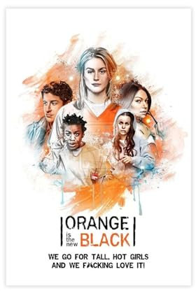 AAVEDA Leinwandposter TV Orange Is The New Black, Schlafzimmerdekoration, Sportlandschaft, Büro, Raumdekoration, Geschenk, ungerahmt, 30 x 45 cm