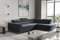 Kaiser Möbel, Ecksofa mit schlaffunktion, mit Bettkasten, Schlafsofa Atom Lux, Designer Sofa, Modern Design Couch, Polsterecke, Freistehend, Stoff Monolith Klasse A, Antrazite Rechts