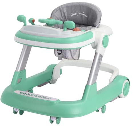 UBRAVOO 2-in-1-Lauflernhilfe, Lauflernhilfe für Kleinkinder mit herausnehmbarer Futterschale und Musikablage, faltbarer Lauflernwagen für Kinder im Alter von 6 bis 18 Monaten