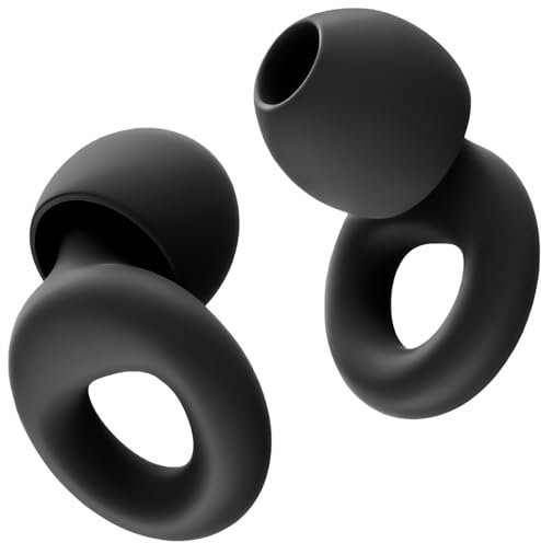 HOYIO Geräuschreduzierende Ohrstöpsel - 27dB, 2 Paar wiederverwendbare Gehörschutzstöpsel aus Silikon für Schlaf und Flüge - Enthält 8 Ohrstöpsel in XS/S/M/L - Superweich, Eisenhaltig