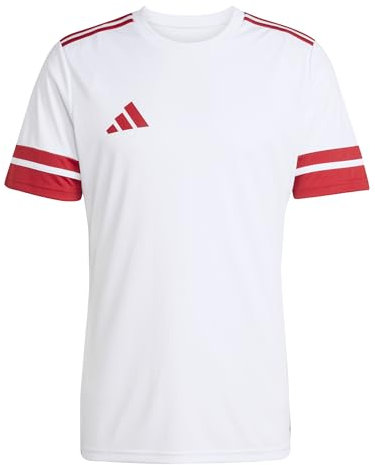 adidas Men's SQUADRA25 Jersey Short Sleeve, White/Team Power red 2, L