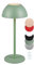 lightling LED Tischlampe Robert in Pistaziengrün, Akkuleuchte, Up- and Downbeleuchtung, 4-fach Touch, Akkubetrieb mit USB-C Anschluss, IP54 Outdoor, Ø 13 cm, Höhe 30 cm, Kunstoff