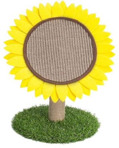 Sonnenblumen-Kratzbaum, süßer Katzenkratzer - Niedliches Kätzchen-Kratzbrett,Blumen-Katzenbaummöbel, interaktiver Kratzbaum mit Sisalüberzug für Kätzchen im Innenbereich