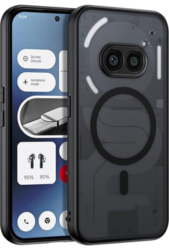 YINLAI Funda para Nothing Phone 2a compatible con MagSafe, funda para teléfono móvil Nothing Phone 2a, magnética, translúcida, mate, resistente a los golpes, resistente a los arañazos, funda