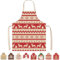MORAINJAY Delantal de Navidad Unisex,Delantal Cocina en Lino Impermeable Adultos,Delantal de Cocina Navidad Ciervo Rayado para Navidad Fiesta Nochebuena Cocina Restaurante