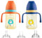 Paquete de 2 vasos para bebés de 6 años en adelante, vaso antiderrames para niños pequeños, vaso de paja para bebé con asas, a prueba de derrames, taza de boquilla suave a prueba de fugas de 240 ml,