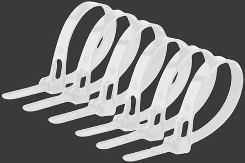 Offgridtec Lot De 100 Serre-Câbles Autobloquants Réutilisables, 7,6 Mm X 200 Mm, Résistants À La Chaleur Et Au Froid, Organisateur De Câbles Polyvalent Durable, Blanc