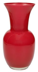 Brandani 51916 Vase Argo aus mundgeblasenem Glas Magenta - Höhe 26 cm