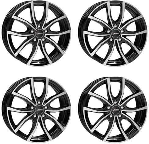 4x Autec Felgen VIDRON 7.0x17 ET45 5x112 Schwarz poliert kompatibel mit Skoda Kodiaq Superb Octavia Karoq Yeti